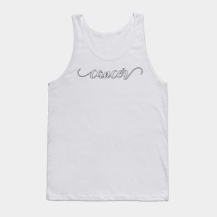 Cancer Zodiac Script Sticker Tank Top